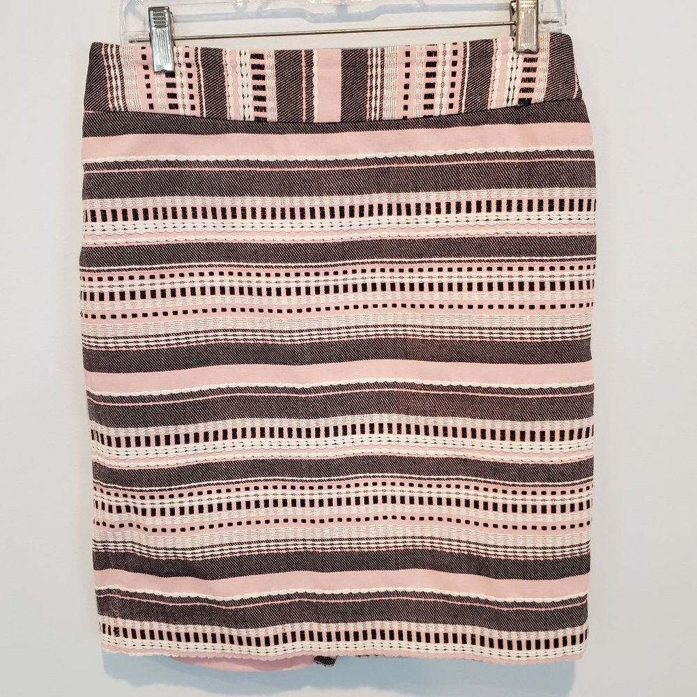 LOFT skirt, black, pink & white, size 6, E…